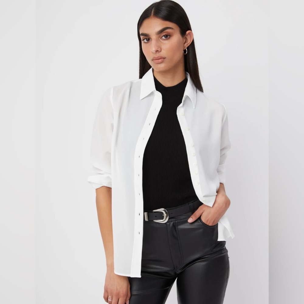 NWT The Shirt by Rochelle Behrens The Signature Shirt in Cream - Picture 5 of 5